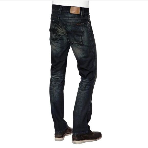 Nudie Jeans Slim Jim Used Blue Coated Jeans 32 X 33 - Picture 2 of 11